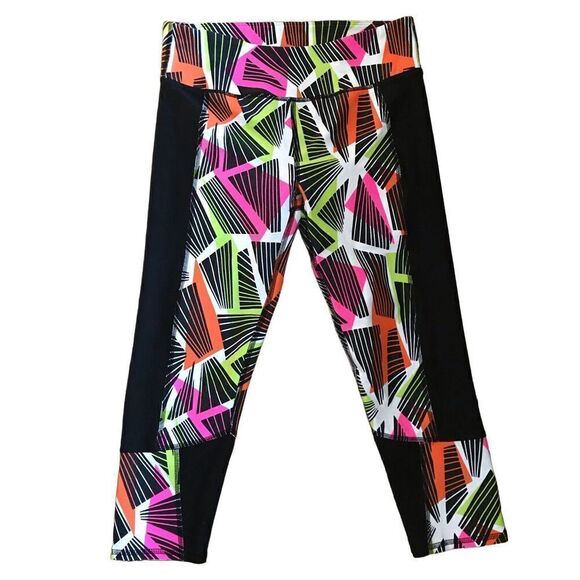 Fabletics Size Small Capri athletic workout pants black pink - Picture 1 of 4